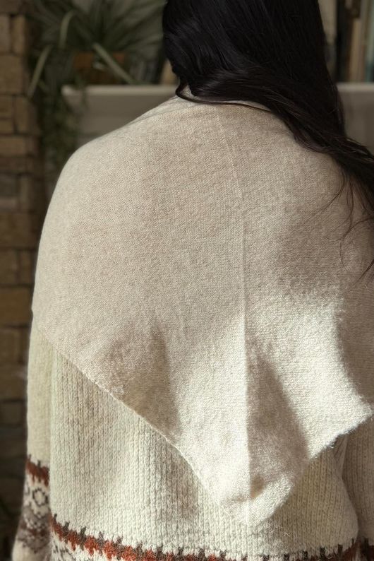 Nora Knit Shawl Oatmeal